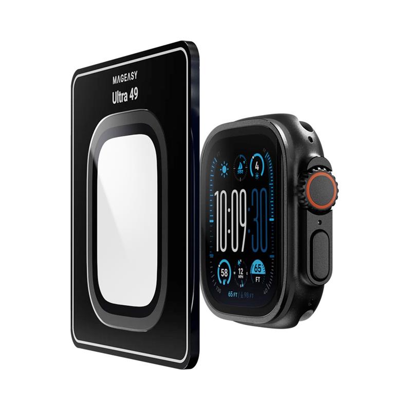 SwitchEasy Fortiz Sapphire Protector pre Apple Watch Ultra - Midnight Black