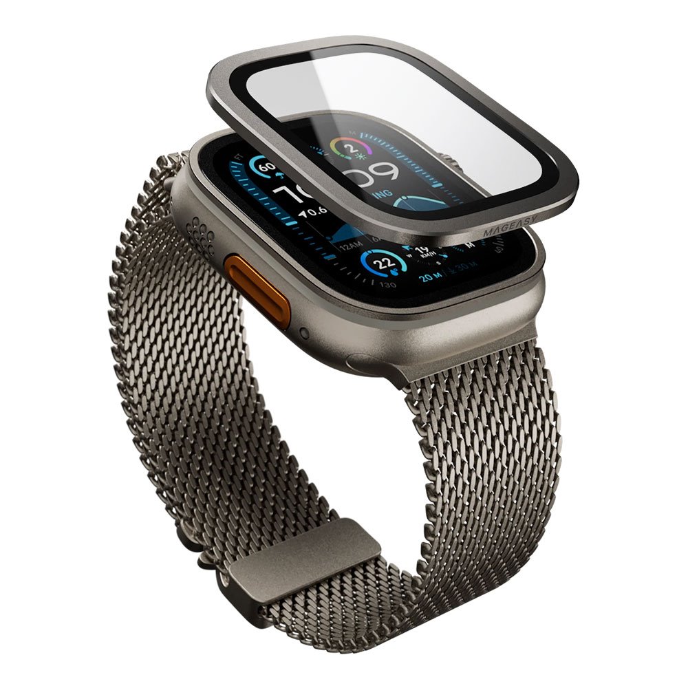 SwitchEasy Fortiz Sapphire Protector pre Apple Watch Ultra - Natural Titanium