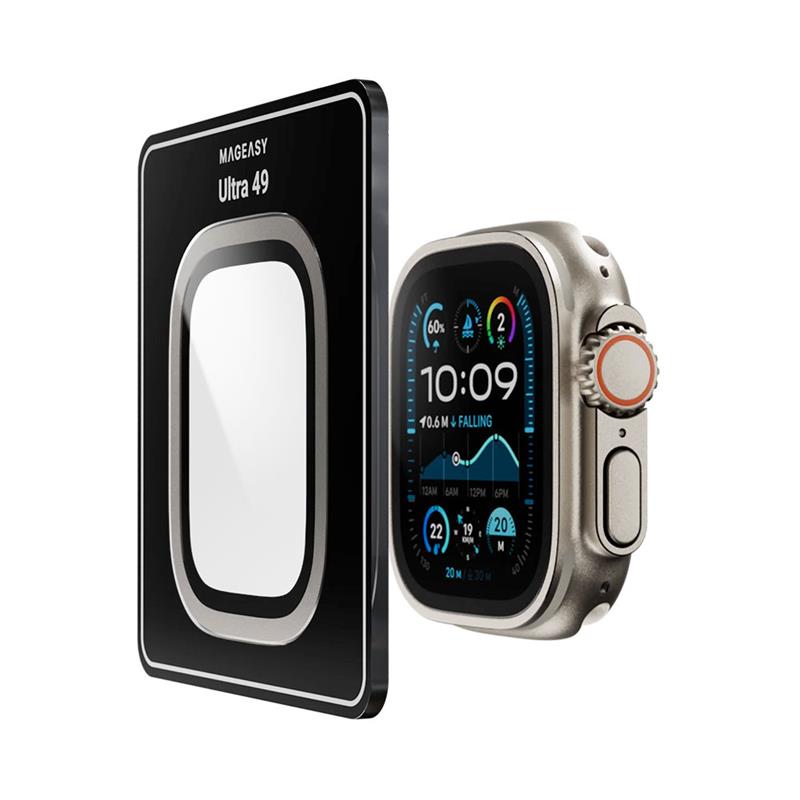 SwitchEasy Fortiz Sapphire Protector pre Apple Watch Ultra - Natural Titanium