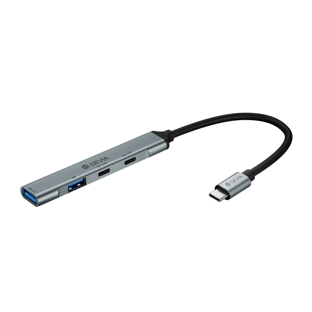 Devia USB-C Hub Lite 4 in 1 EC707 - Deep Gray