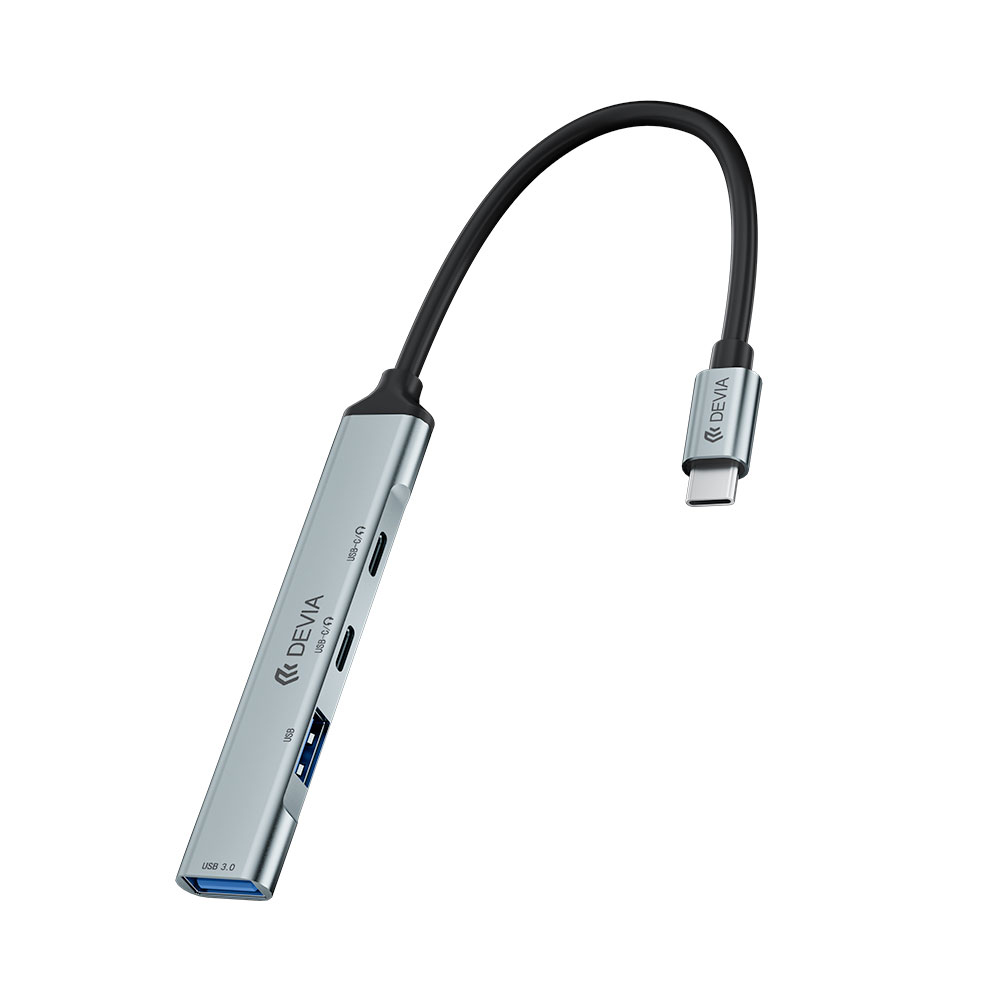 Devia USB-C Hub Lite 4 in 1 EC707 - Deep Gray