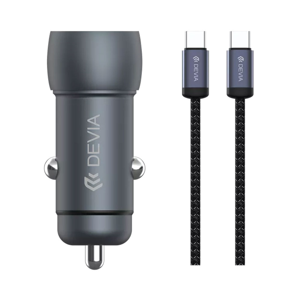 Devia nabíjačka do auta Xtreme Speed Series 48W + USB-C Cable 1m - Deep Sky Gray