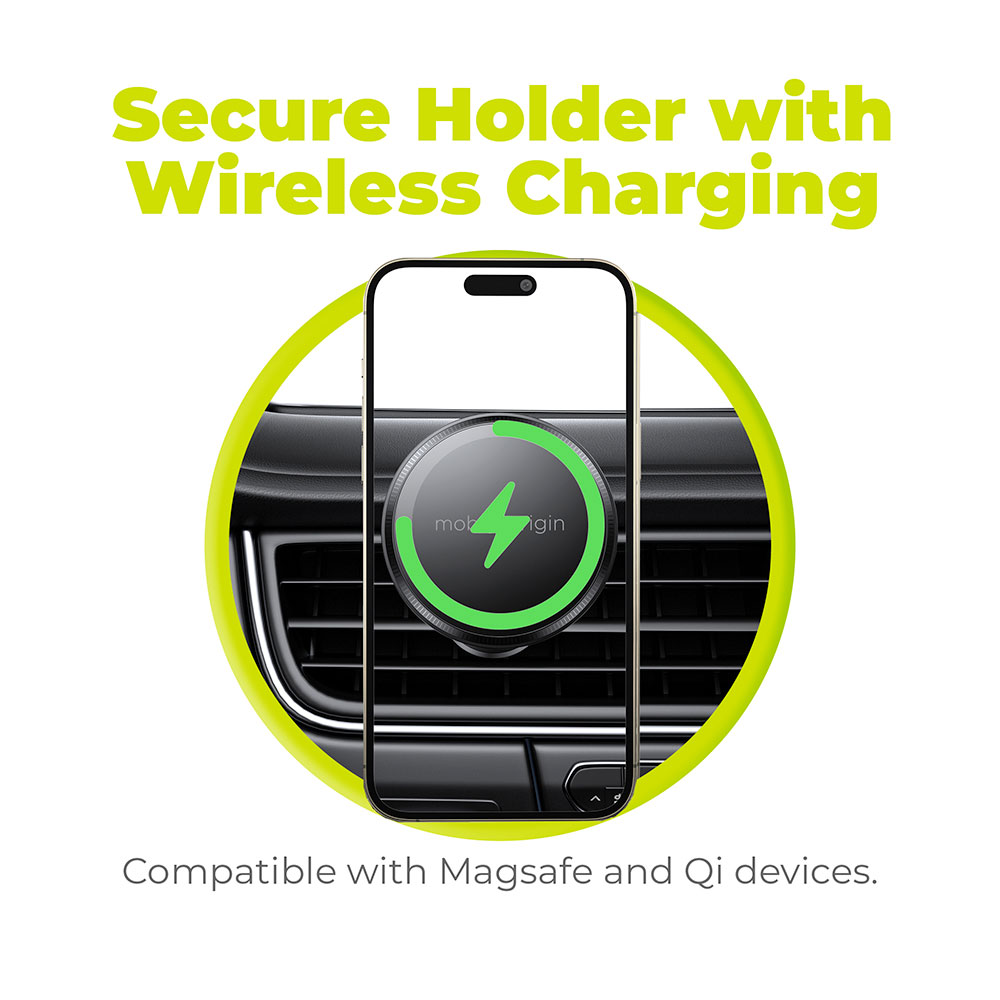 Mobile Origin Wireless Car Charger MO3 MagSafe Compatible - Black