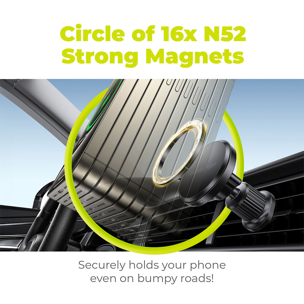 Mobile Origin Wireless Car Charger MO3 MagSafe Compatible - Black