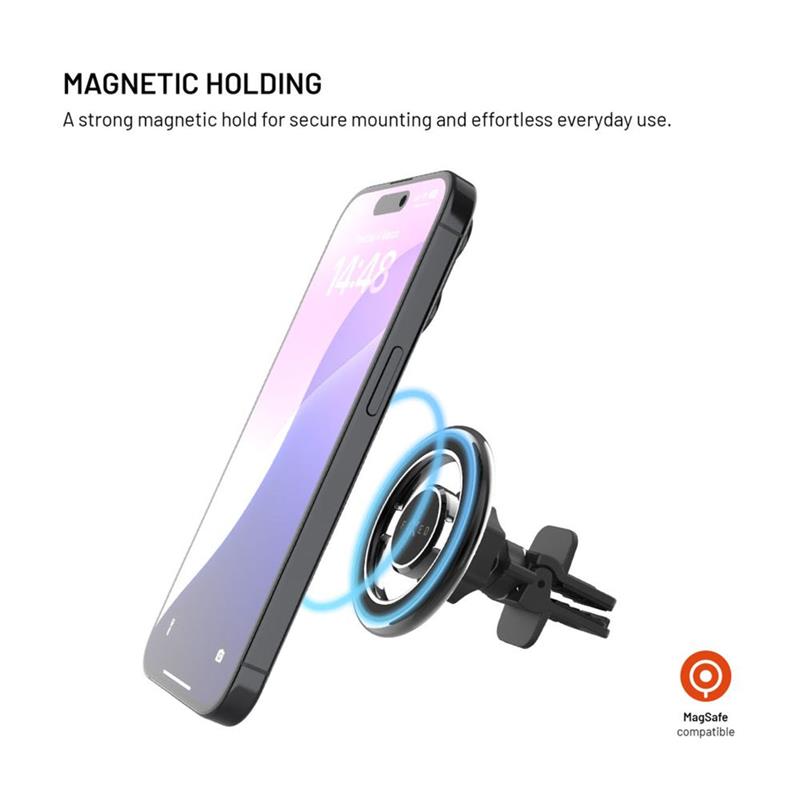FIXED MagMount Vent magnetický kovový držiak do ventilácie s podporou MagSafe, čierny