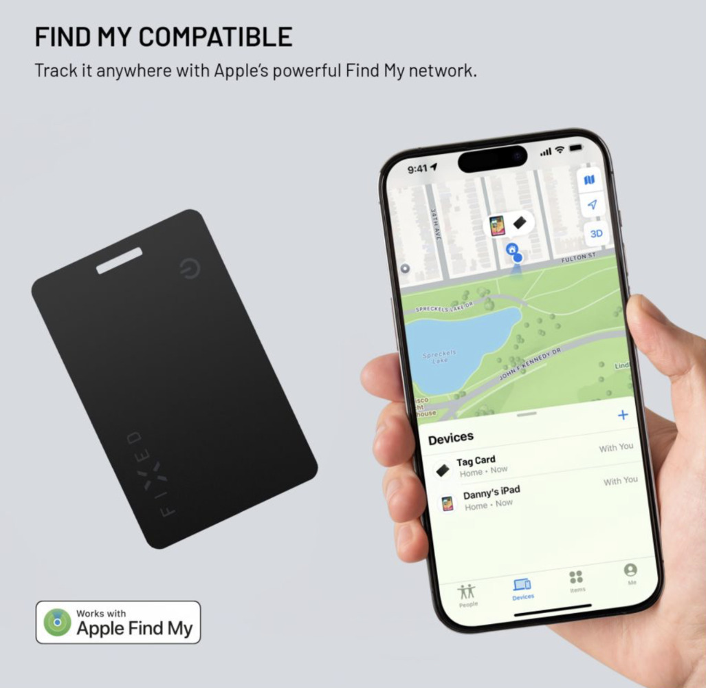 FIXED Tag Card 2 Smart Tracker s podporou Find My - modrá