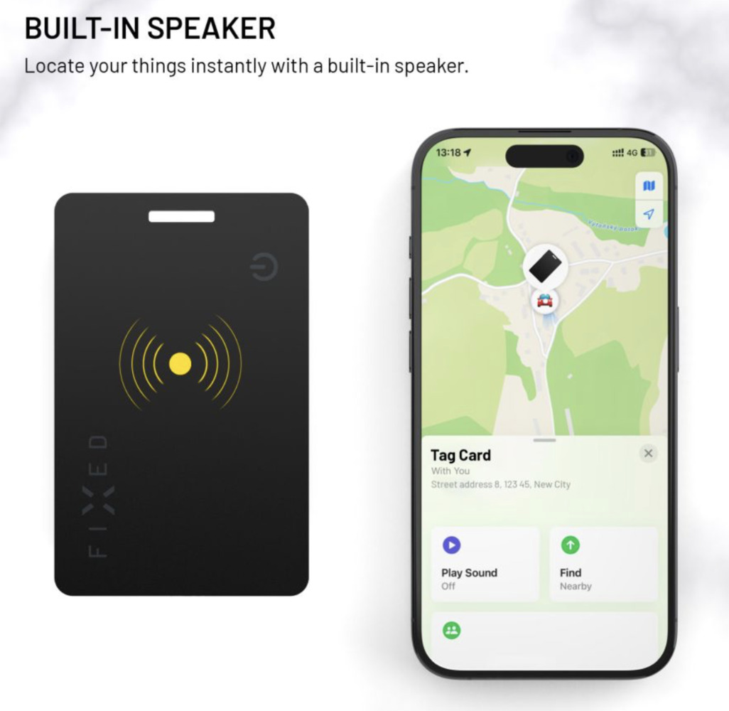 FIXED Tag Card 2 Smart Tracker s podporou Find My - modrá