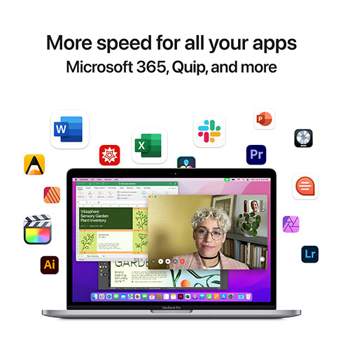 MacBook Pro 13" Apple M2 8C CPU 10C GPU 8GB 256GB kozmická sivá SK *Trieda B*