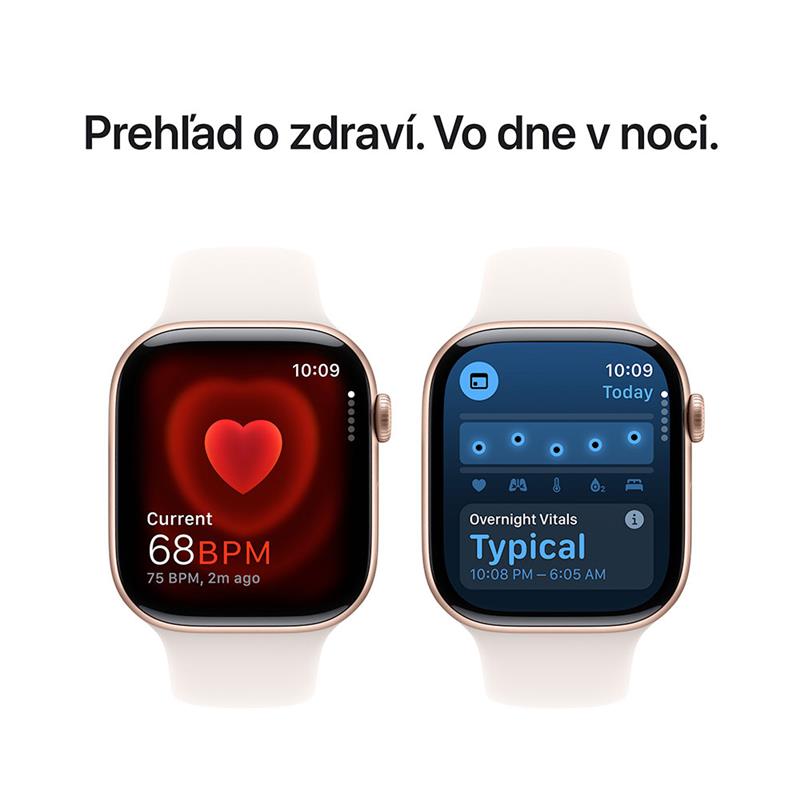 Apple Watch Series 10 GPS 42mm Rose Gold Aluminium Case with Light Blush Sport Band - S/M *Rozbalený*