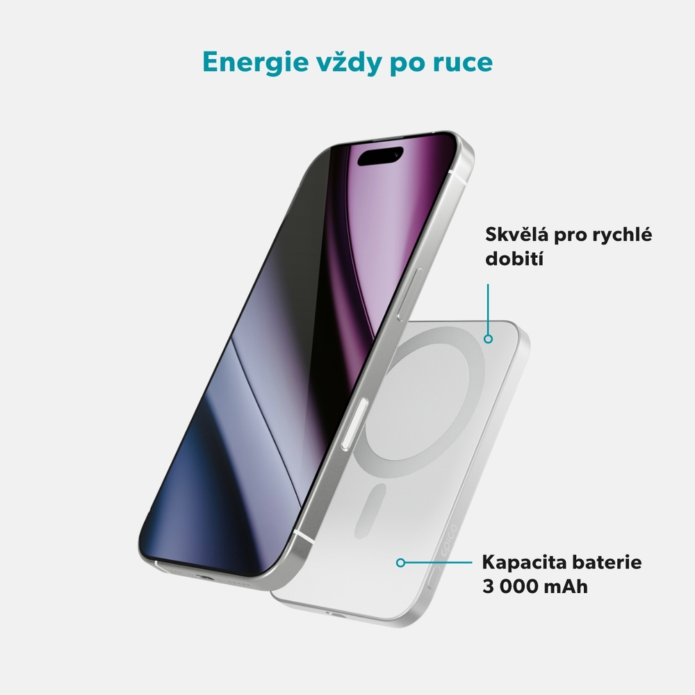 iStores by Epico UltraPack EM31 3000 Slim Alu Mag+ Power Bank - Silver