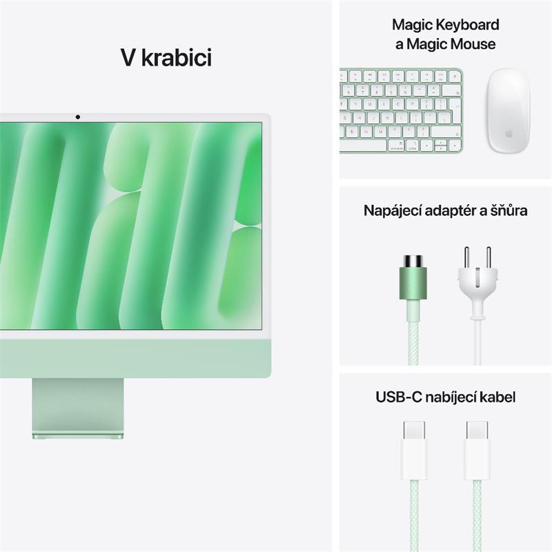CTO iMac 24" 4.5K Apple M4 10-c CPU/10-c GPU/16GB/'1TB Zelený NUMCZ