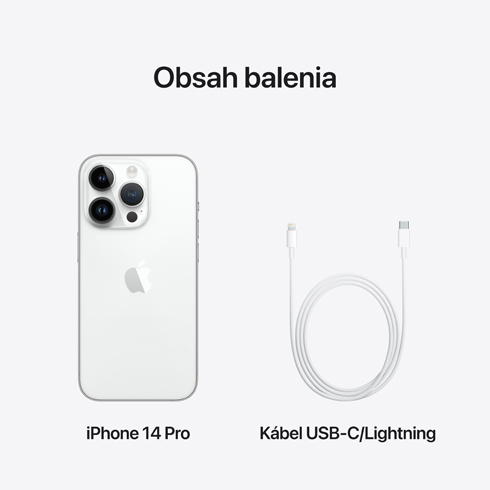 iPhone 14 Pro 128 GB Stříbrný *Použitý s DPH – Třída B*