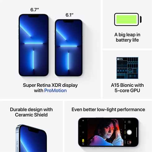 iPhone 13 Pro Max 256 GB Horsky modrý *Použitý s DPH – Třída B*