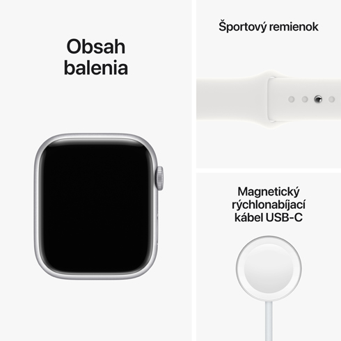 Apple Watch Series 8 GPS 45mm Stříbrný hliník *Použitý s DPH – Třída C*