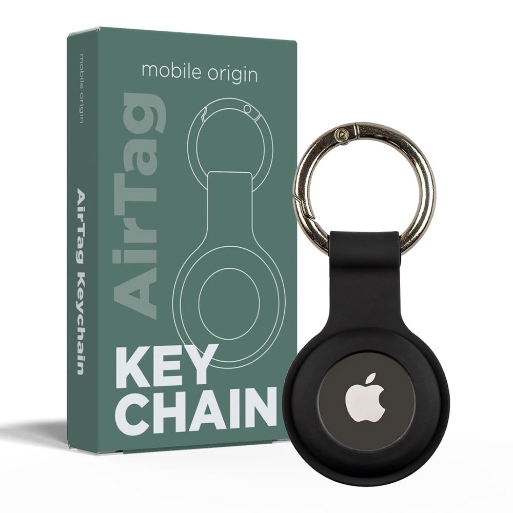 Mobile Origin puzdro Airtag KeyChain pre Apple Airtag - Black