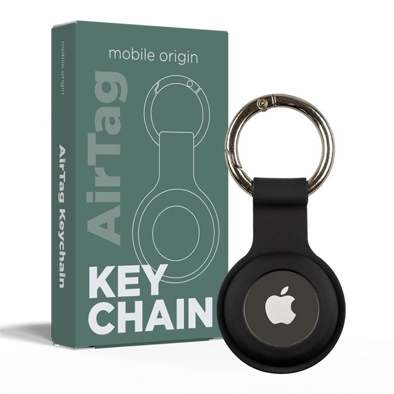 Mobile Origin puzdro Airtag KeyChain pre Apple Airtag - Black