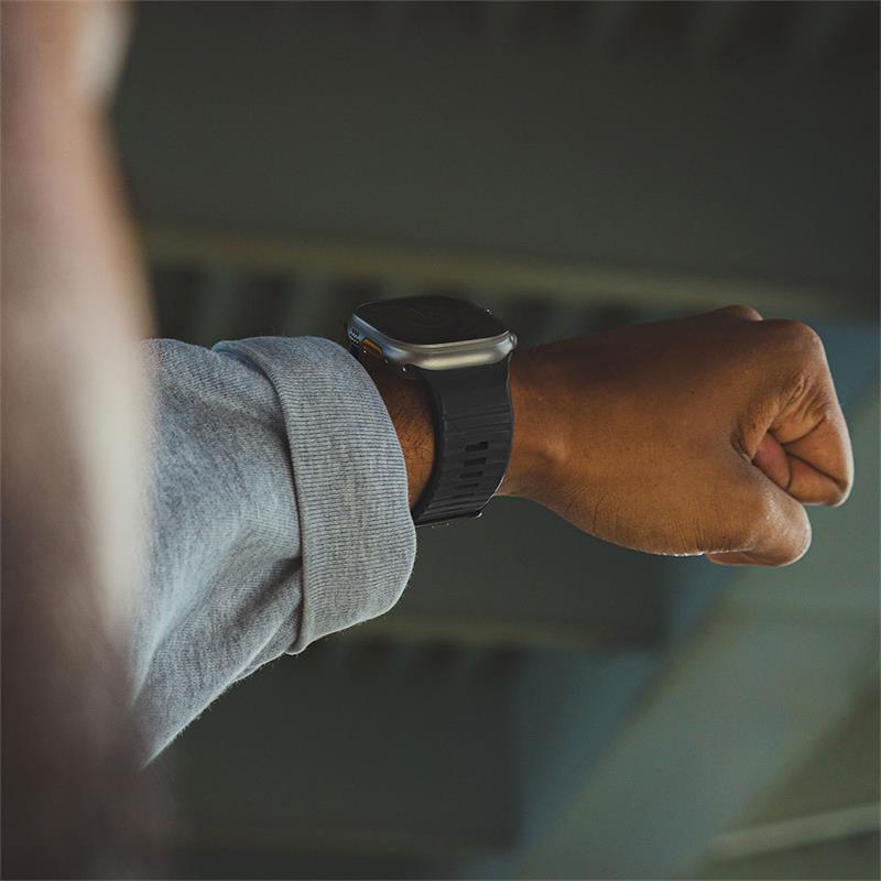 Decoded remienok Sports Silicone Ultra Traction Strap pre Apple Watch 44-49mm - Graphene Black