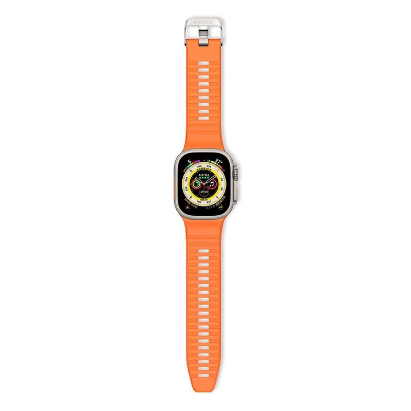 Decoded remienok Sports Silicone Ultra Traction Strap pre Apple Watch 44-49mm - Apricot Crush Orange