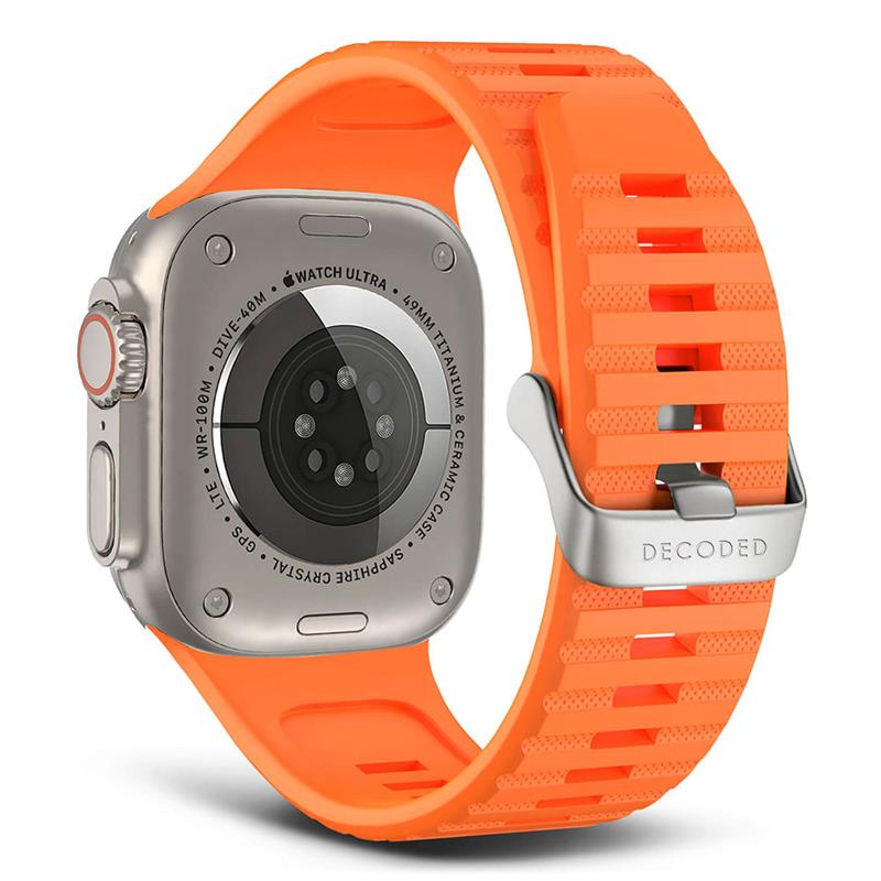 Decoded remienok Sports Silicone Ultra Traction Strap pre Apple Watch 44-49mm - Apricot Crush Orange