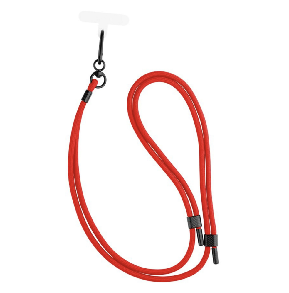 FIXED NeckUni univerzální šňůrka pro telefony se zadním krytem, červená