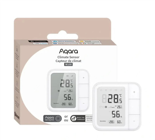 Aqara Smart Home Climate Sensor W100, Zigbee a Thread senzor teploty a vlhkosti