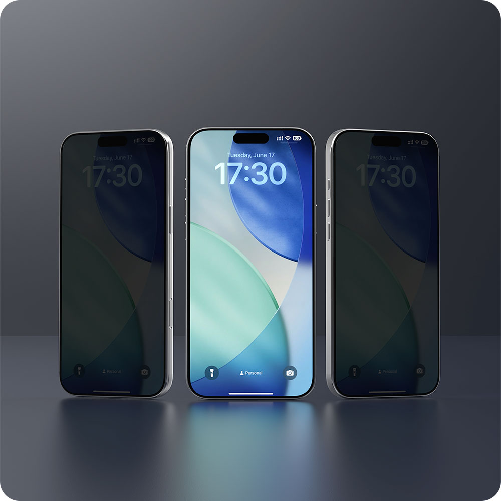 Devia ochranné sklo Van Series Privacy pre iPhone 17 Pro - Black Frame