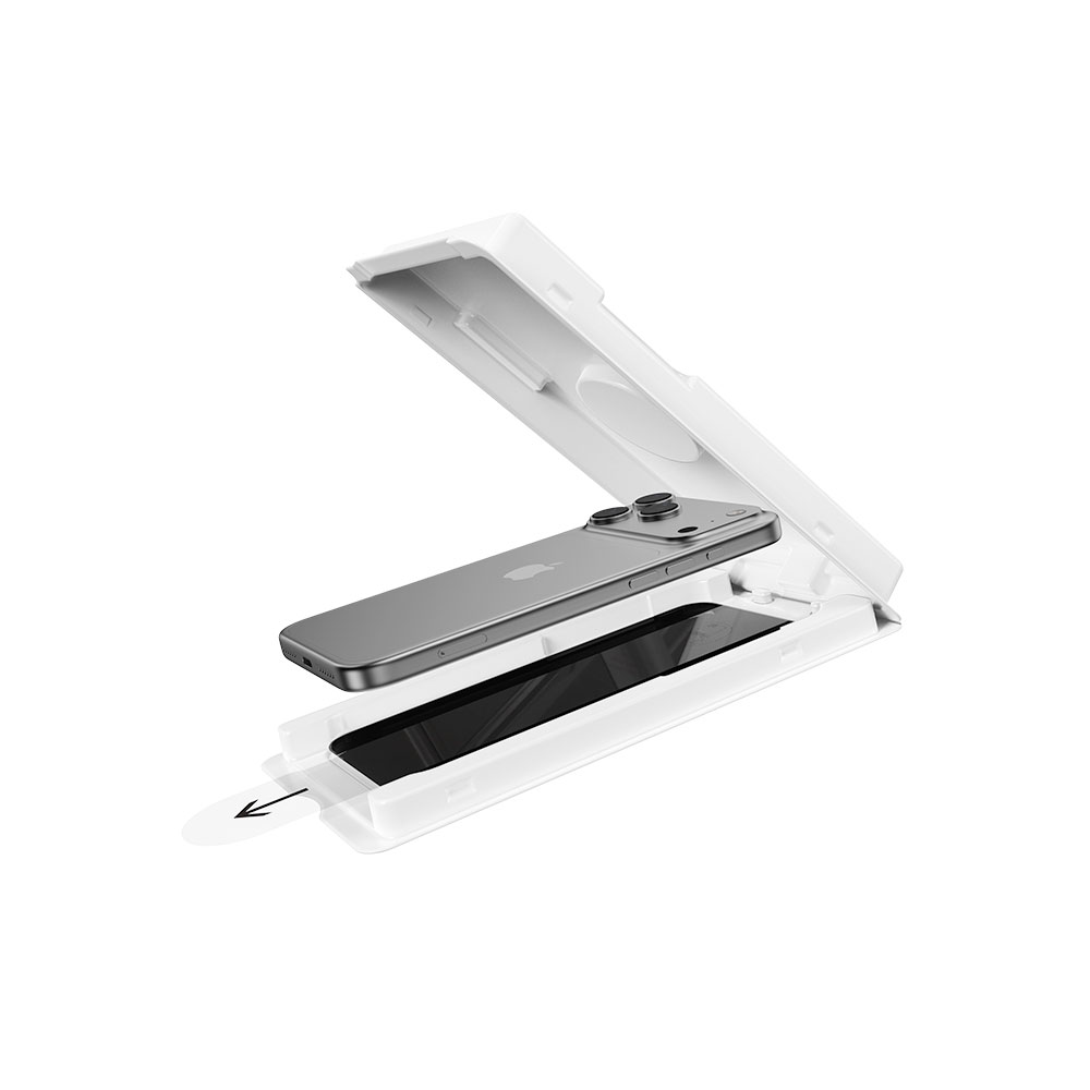 Devia ochranné sklo Van Series Privacy pre iPhone 17 Pro - Black Frame