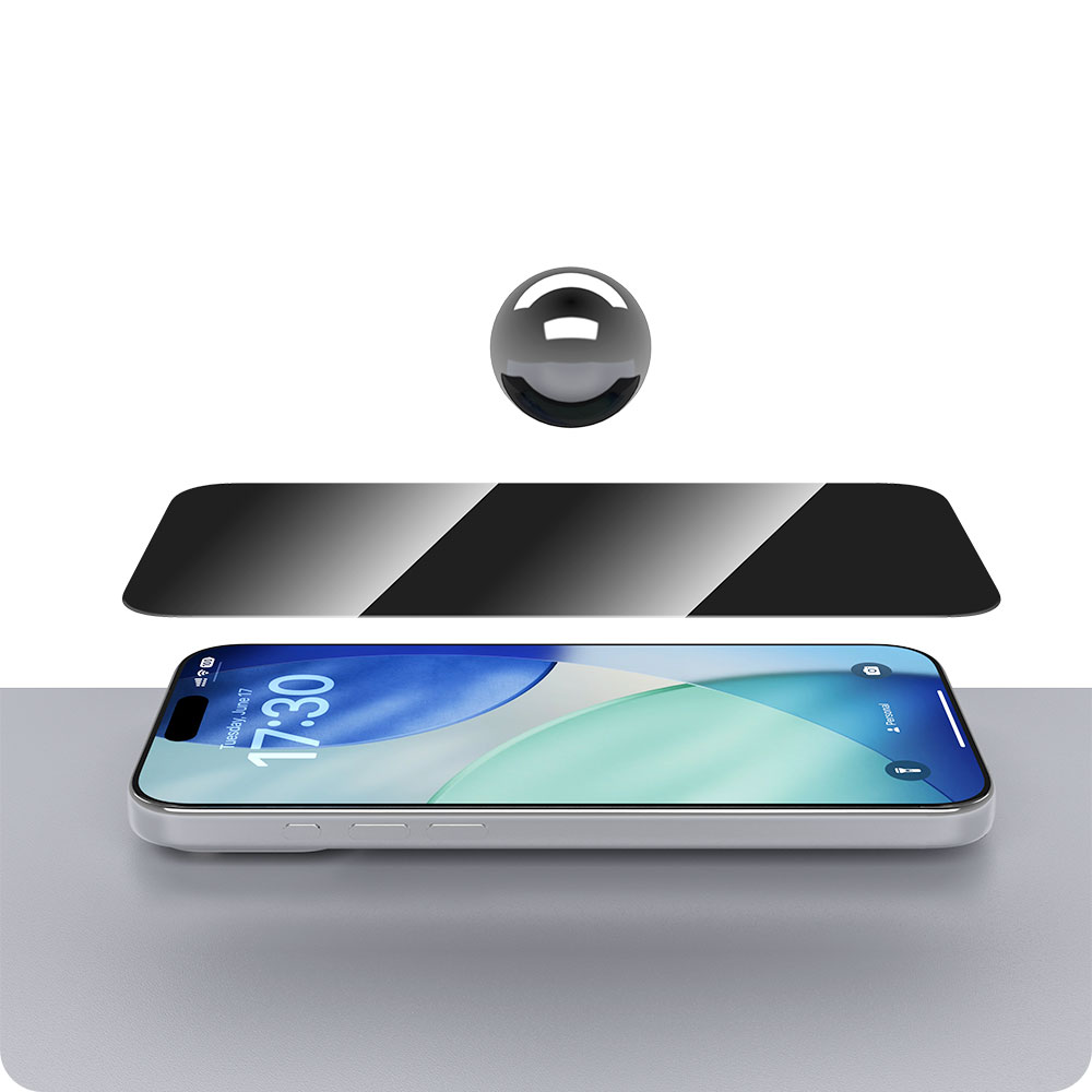 Devia ochranné sklo Van Series Privacy pre iPhone 17 Pro Max - Black Frame