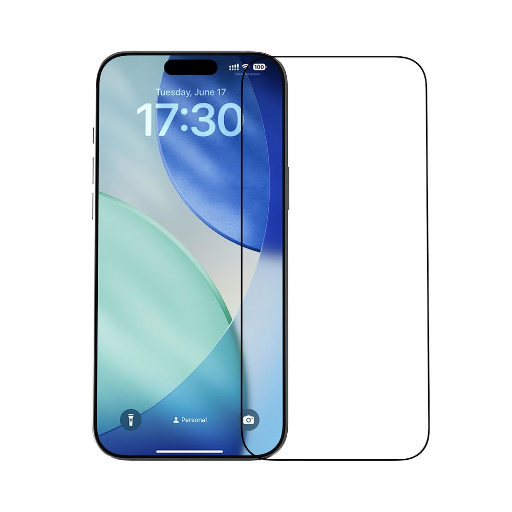 Devia ochranné sklo Van Series Crystal Diamond pre iPhone 17 - Black Frame