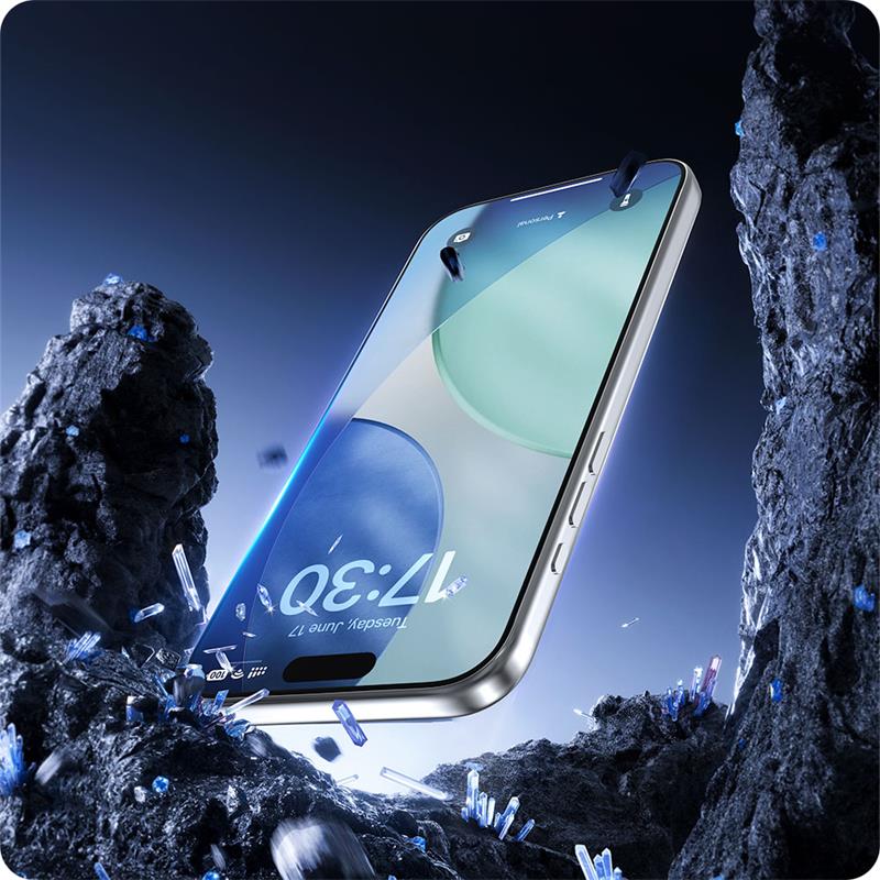 Devia ochranné sklo Van Series Crystal Diamond pre iPhone Air - Black Frame