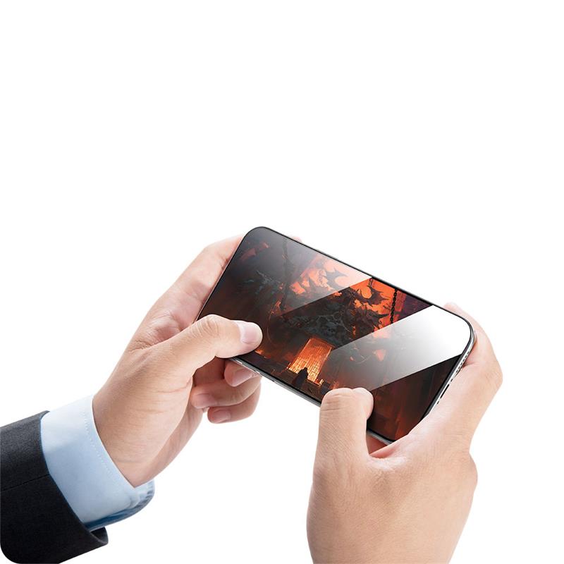 Devia ochranné sklo Van Series Crystal Diamond pre iPhone 17 Pro - Black Frame