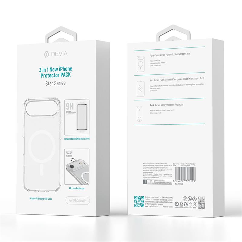 Devia Star Series 3 in 1 iPhone Protector Pack pre iPhone Air
