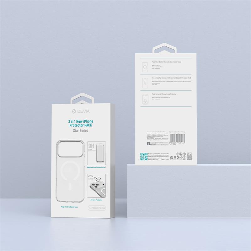 Devia Star Series 3 in 1 iPhone Protector Pack pre iPhone 17 Pro
