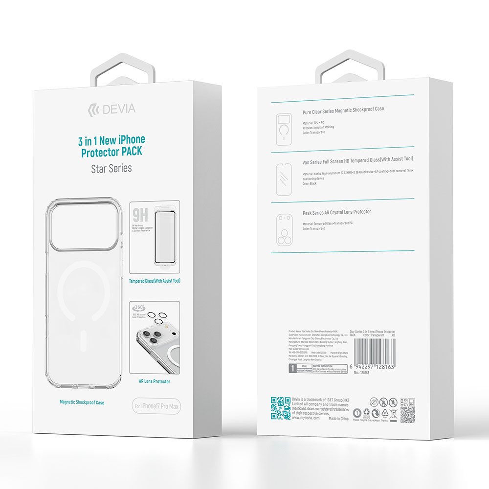 Devia Star Series 3 in 1 iPhone Protector Pack pre iPhone 17 Pro Max