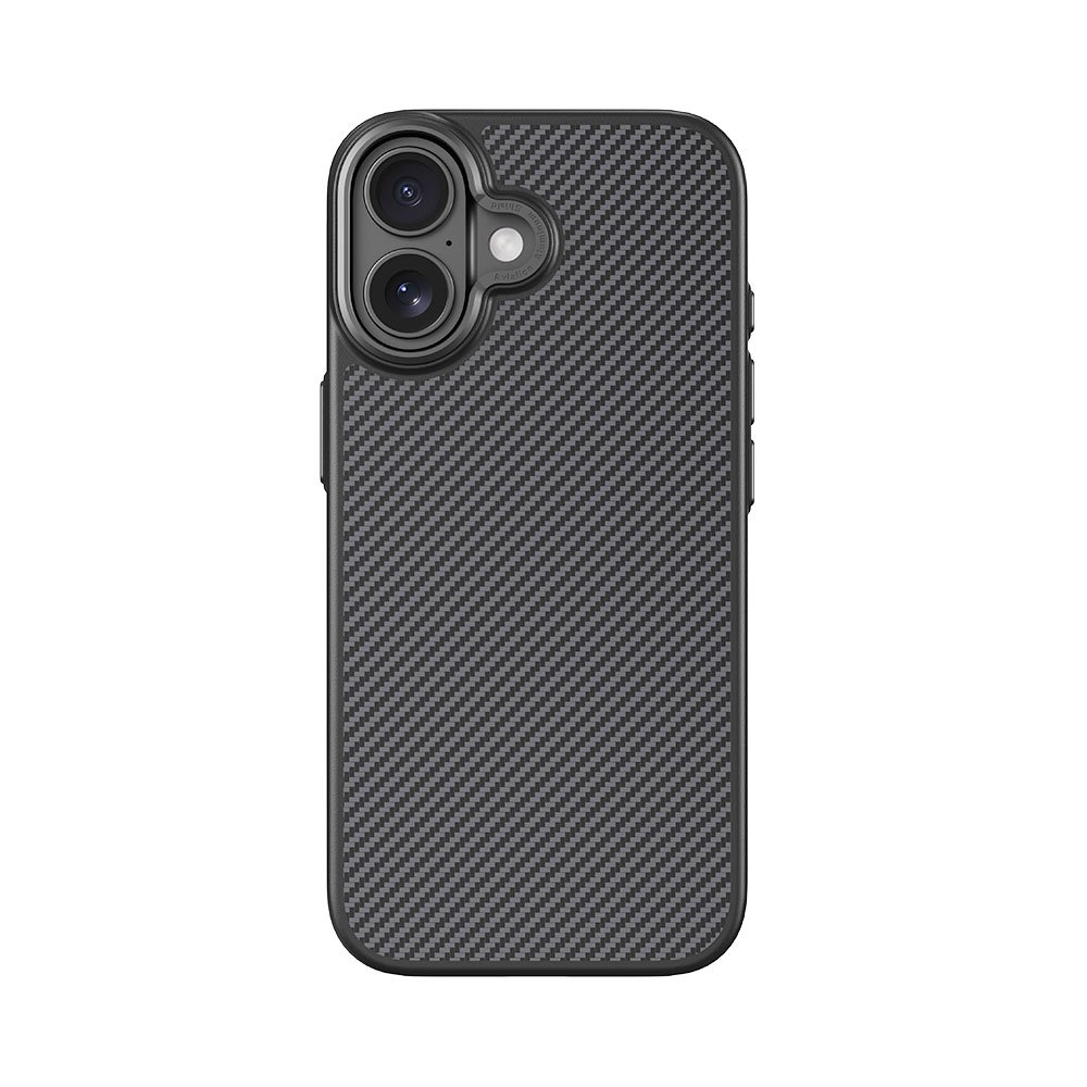 Comma kryt Kevlar Magnetic Shockproof Case pre iPhone 17 - Black