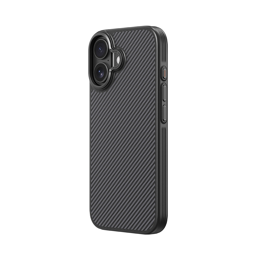 Comma kryt Kevlar Magnetic Shockproof Case pre iPhone 17 - Black