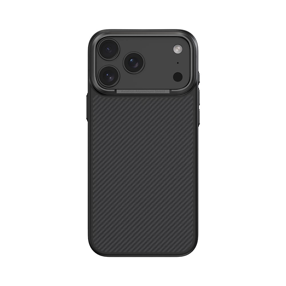 Comma kryt Kevlar Magnetic Shockproof Case pre iPhone 17 Pro - Black