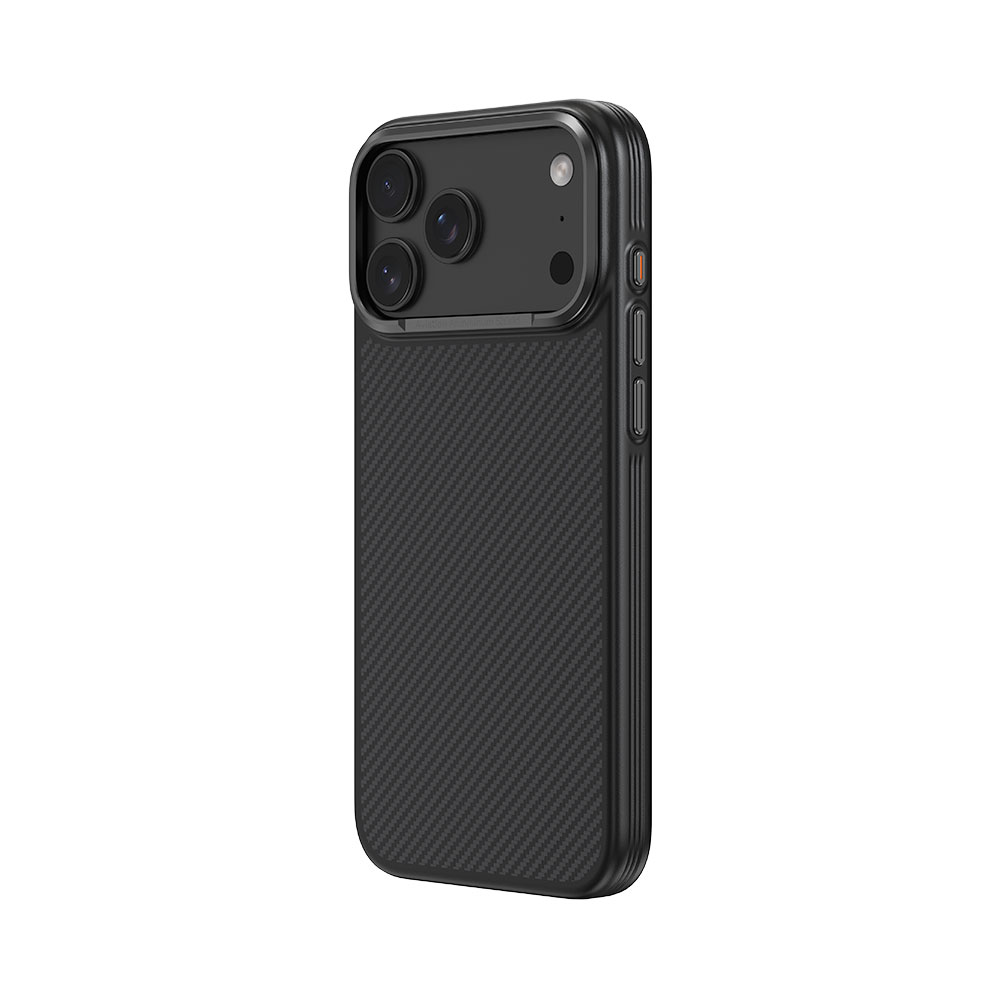 Comma kryt Kevlar Magnetic Shockproof Case pre iPhone 17 Pro - Black