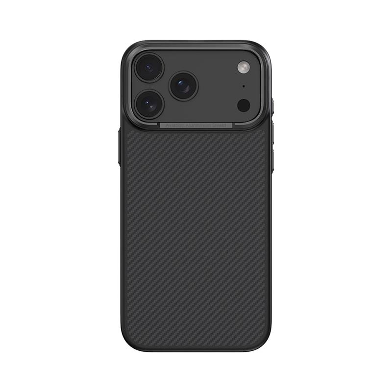 Comma kryt Kevlar Magnetic Shockproof Case pre iPhone 17 Pro - Black