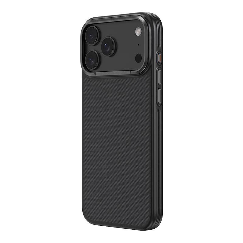 Comma kryt Kevlar Magnetic Shockproof Case pre iPhone 17 Pro Max - Black
