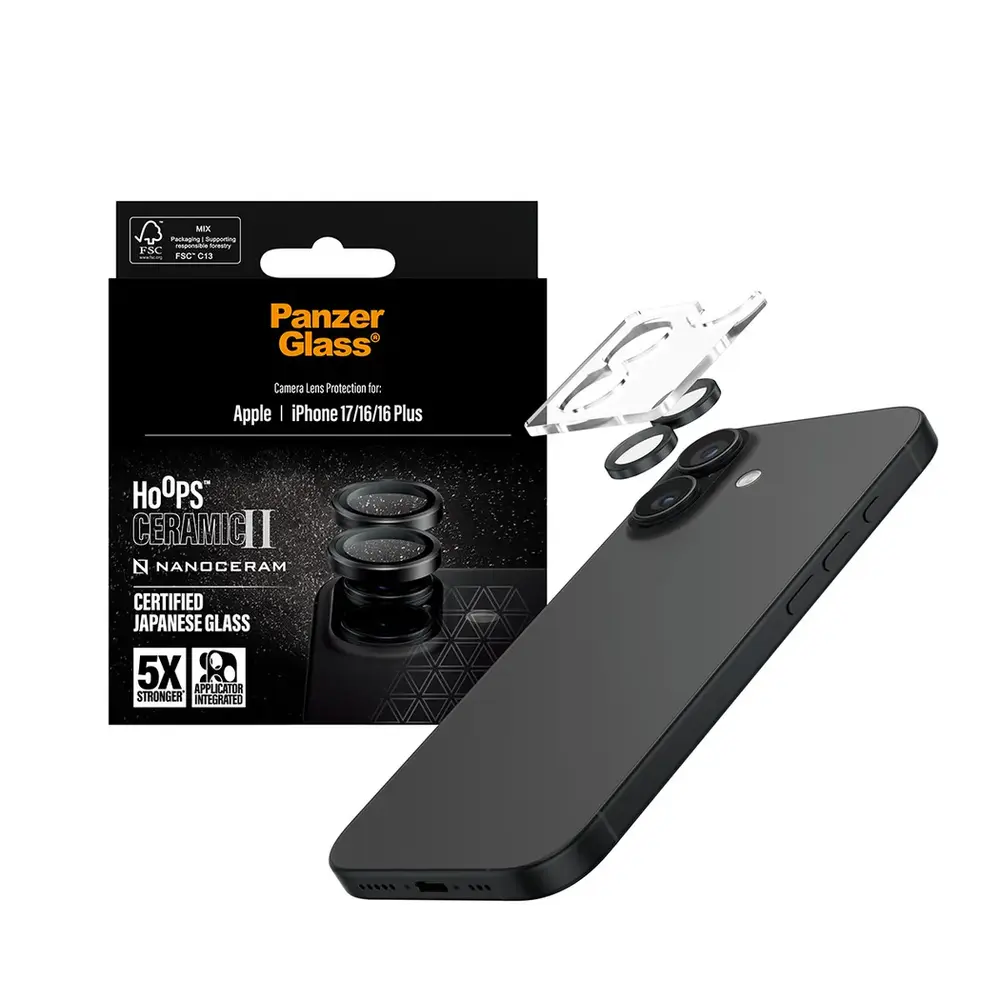 PanzerGlass ochranné sklo Hoops pre iPhone 17/16/16 Plus - Ceramic II