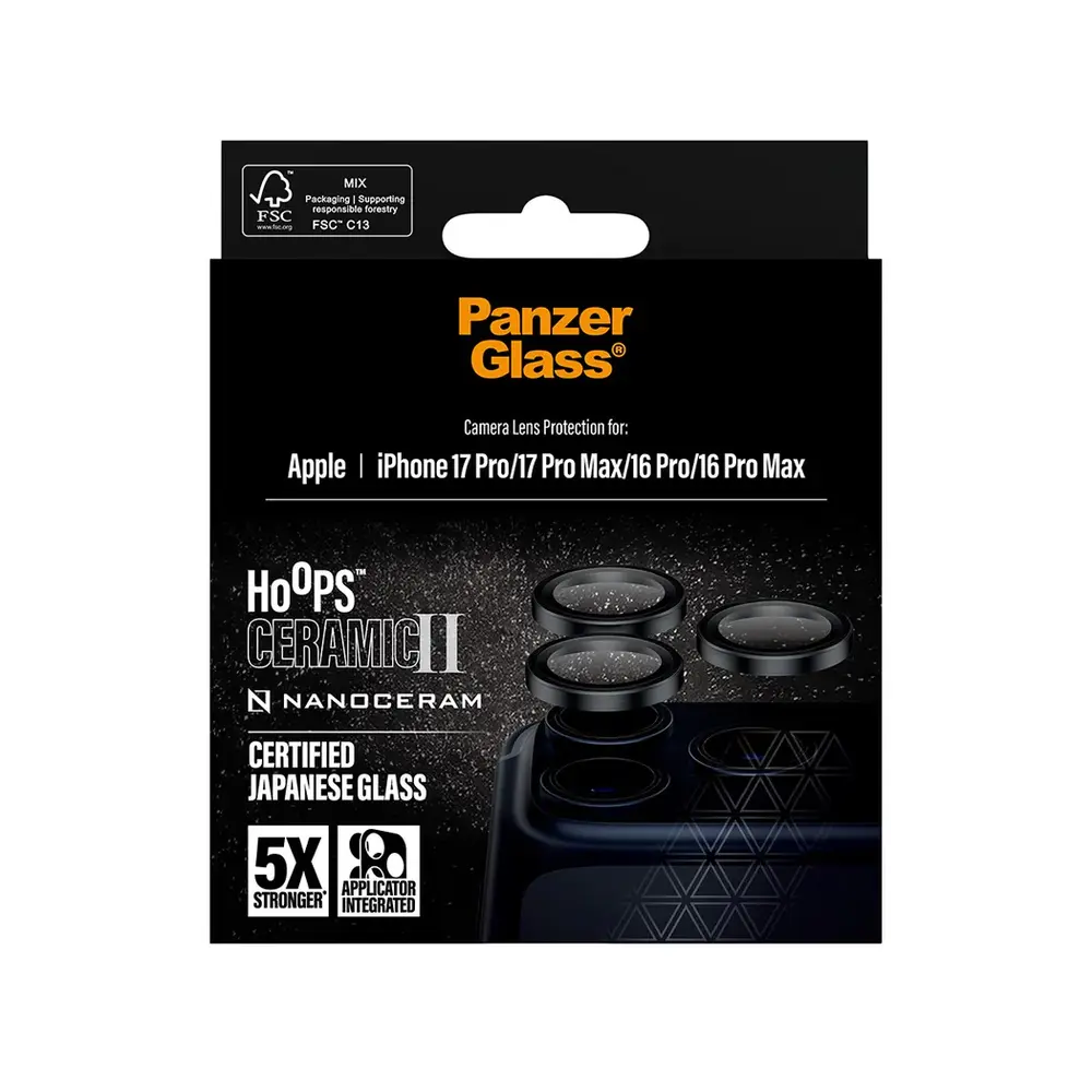 PanzerGlass ochranné sklo Hoops pre iPhone 17 Pro/17 Pro Max - Ceramic II