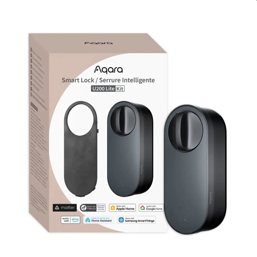 Aqara Smart Home zámek dveří U200 Lite Kit, černý