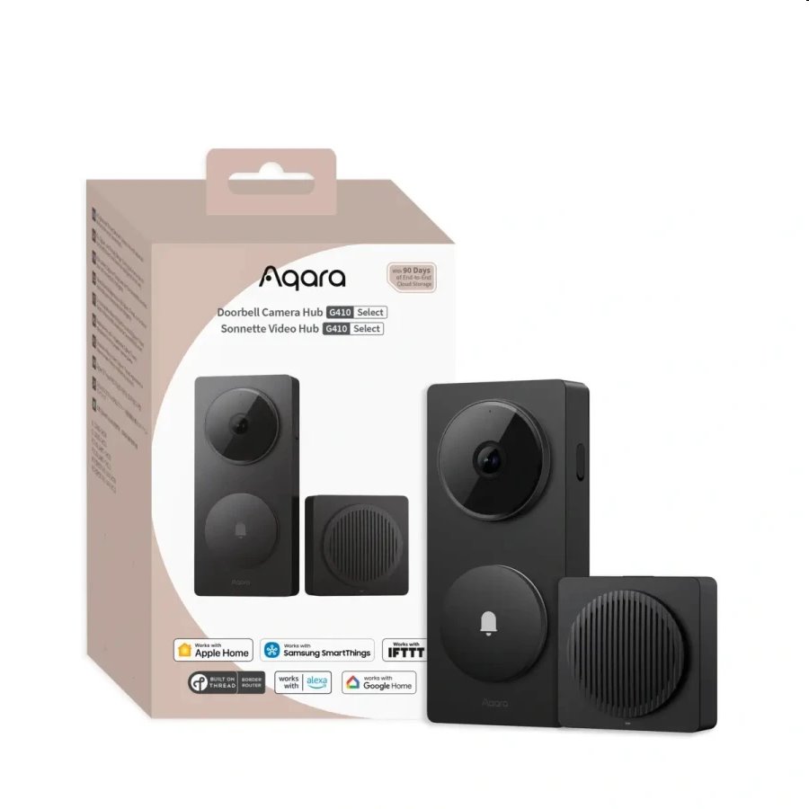 Aqara Smart Home Videozvonek s HUB, Kamera G410, černá