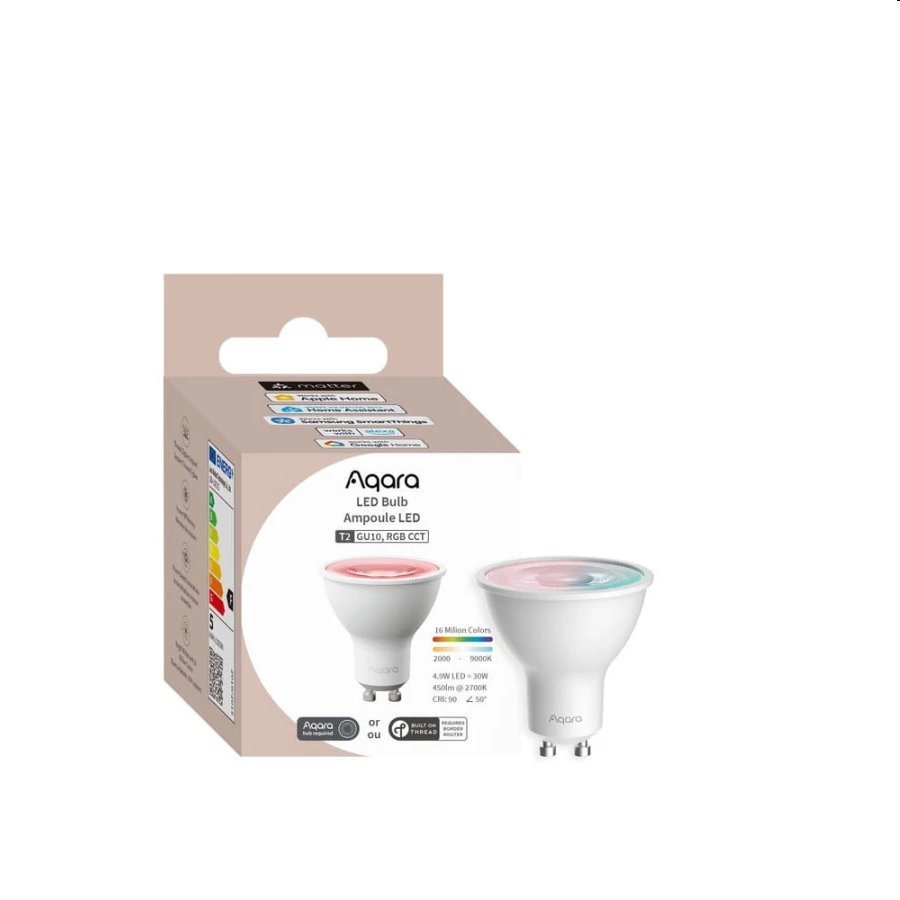 Aqara Smart Home LED žárovka T2 GU10 RGB+CCT, Zigbee a Thread
