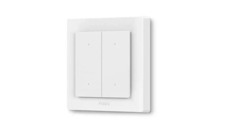 Aqara Smart Home Dvojvypínač (4x tl.,2 kanály) s 2x relé H2 EU - Zigbee a Thread