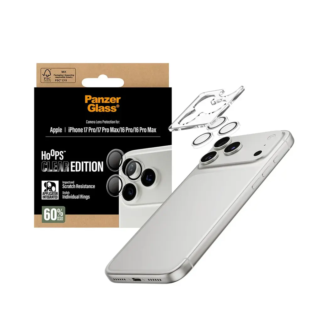 PanzerGlass ochranné sklo Hoops pre iPhone 17 Pro/17 Pro Max - Clear