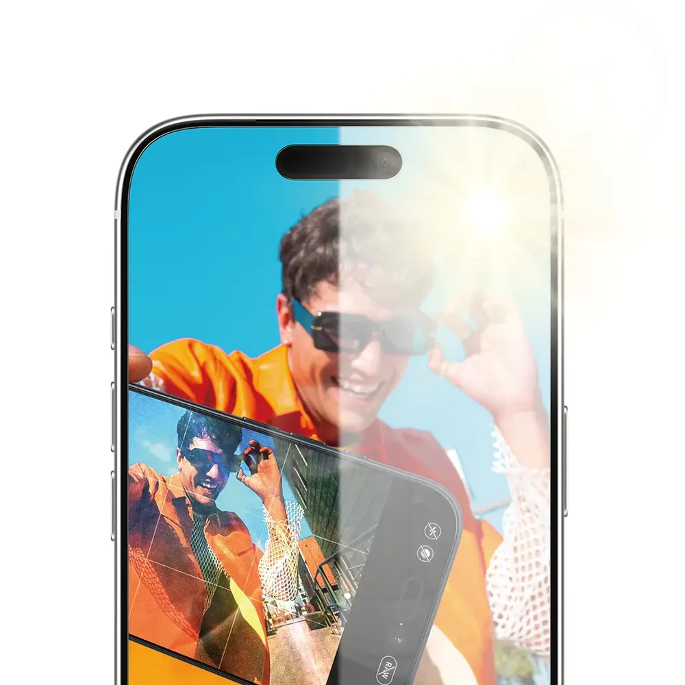PanzerGlass ochranné sklo Anti-Reflective Armor pre iPhone 17 Pro - Black Frame