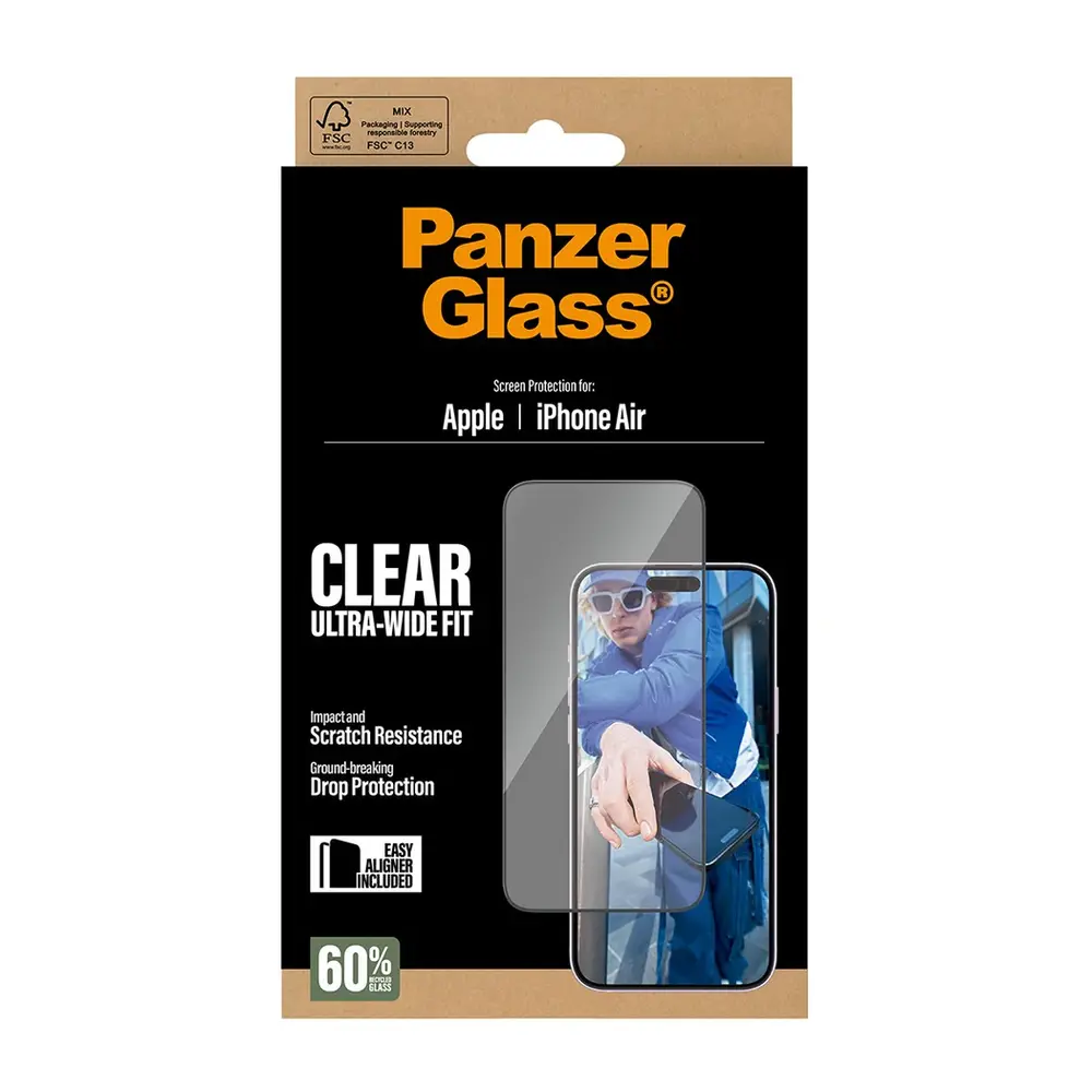 PanzerGlass ochranné sklo UWF pre iPhone Air - Black Frame