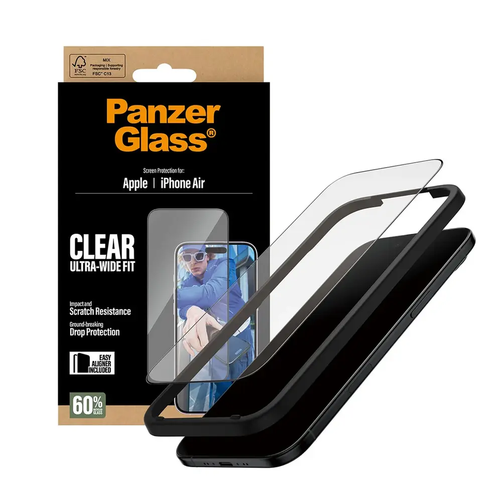 PanzerGlass ochranné sklo UWF pre iPhone Air - Black Frame